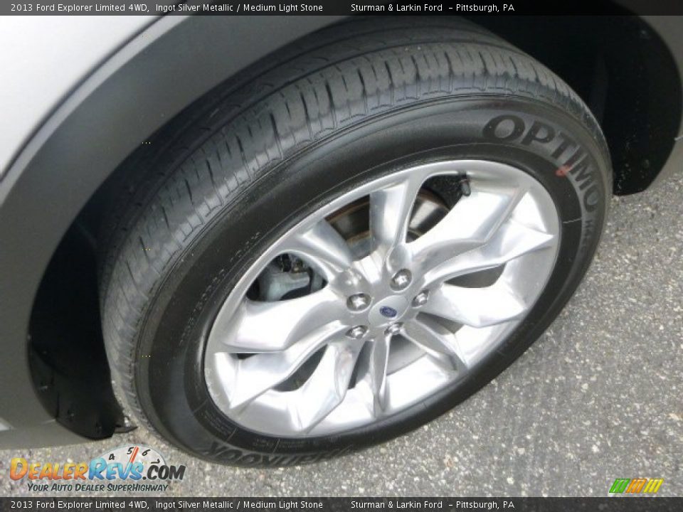 2013 Ford Explorer Limited 4WD Ingot Silver Metallic / Medium Light Stone Photo #7