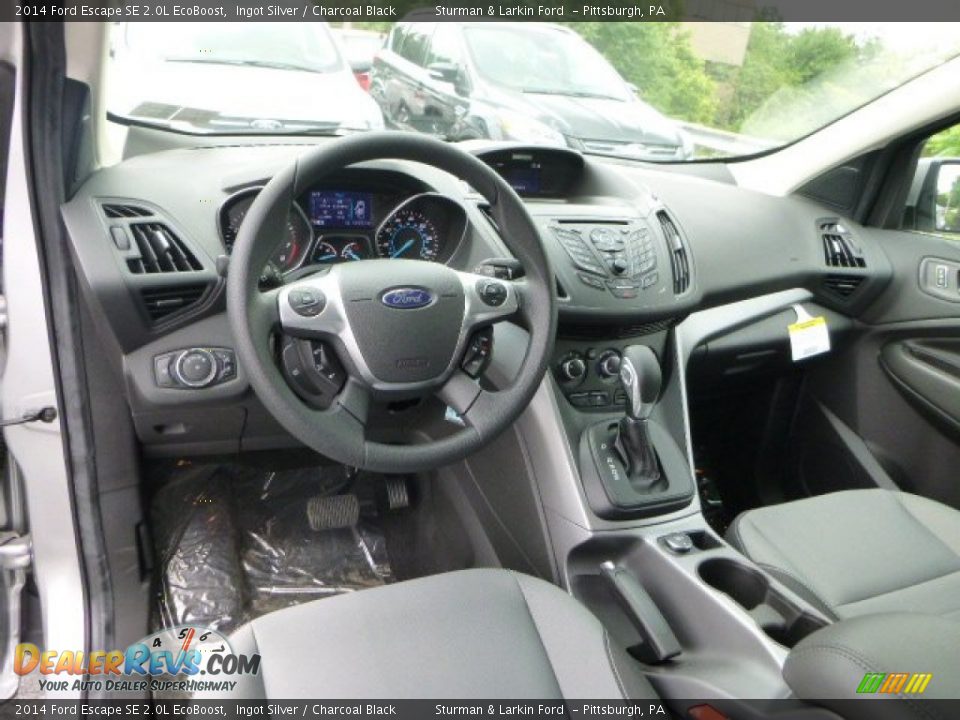 Charcoal Black Interior - 2014 Ford Escape SE 2.0L EcoBoost Photo #10