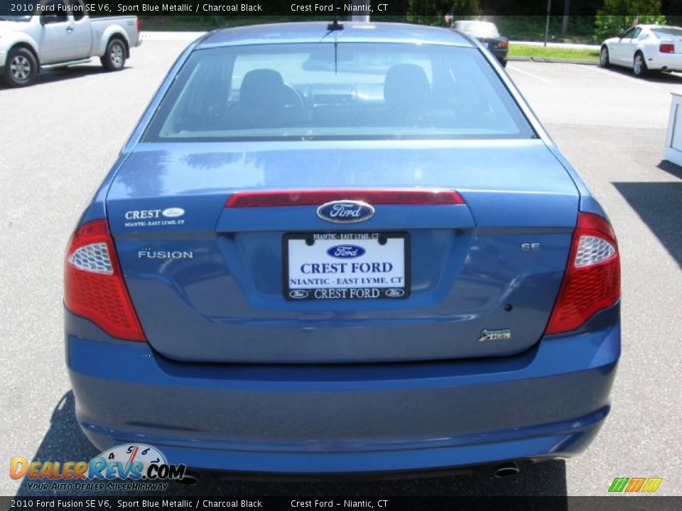 2010 Ford Fusion SE V6 Sport Blue Metallic / Charcoal Black Photo #6
