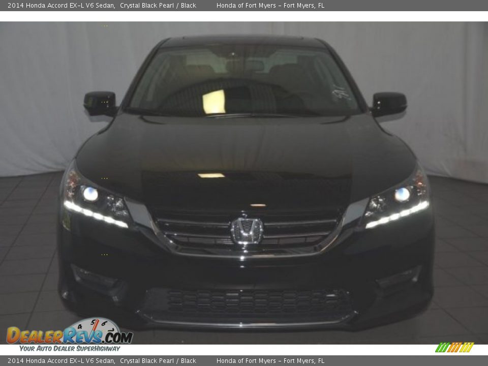 2014 Honda Accord EX-L V6 Sedan Crystal Black Pearl / Black Photo #2