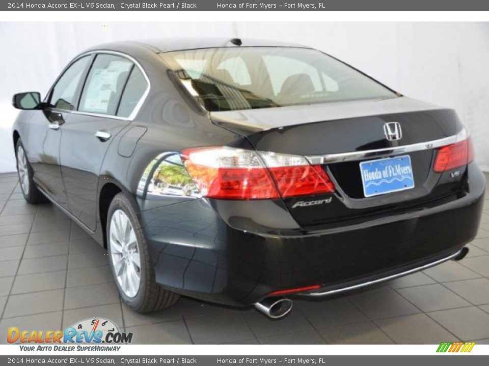 2014 Honda Accord EX-L V6 Sedan Crystal Black Pearl / Black Photo #5