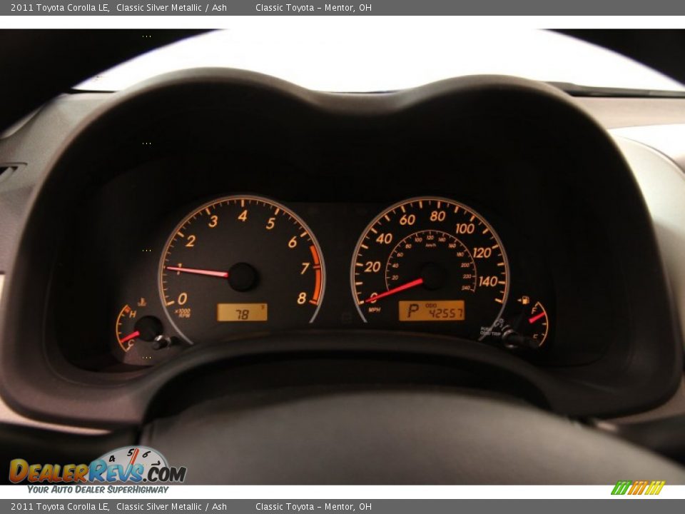 2011 Toyota Corolla LE Classic Silver Metallic / Ash Photo #8