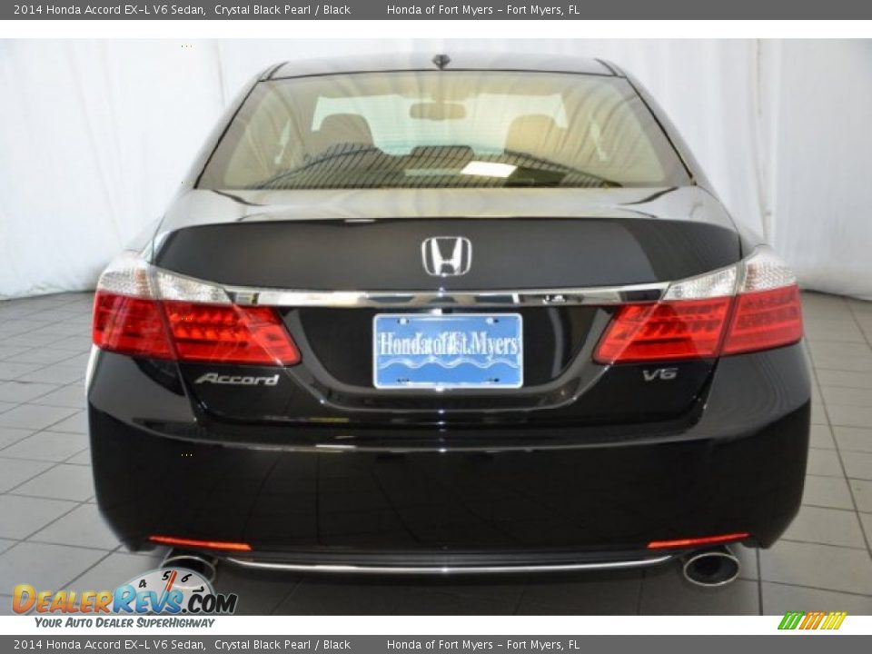 2014 Honda Accord EX-L V6 Sedan Crystal Black Pearl / Black Photo #6