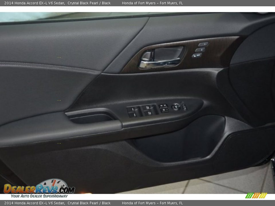 2014 Honda Accord EX-L V6 Sedan Crystal Black Pearl / Black Photo #8