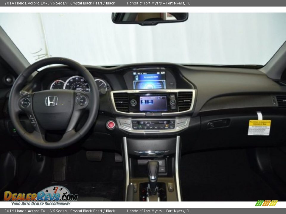 2014 Honda Accord EX-L V6 Sedan Crystal Black Pearl / Black Photo #14