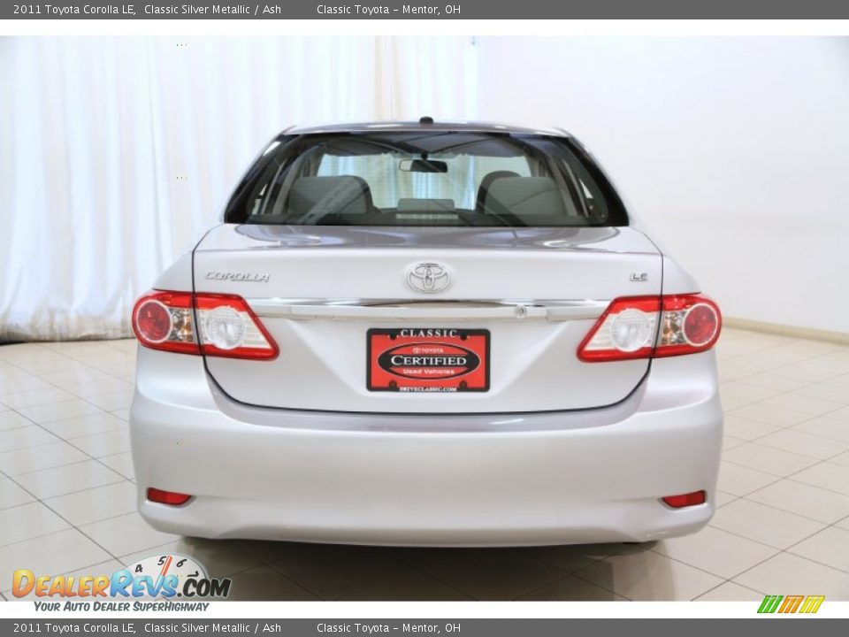 2011 Toyota Corolla LE Classic Silver Metallic / Ash Photo #16