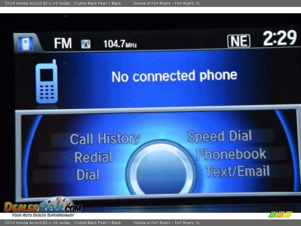 2014 Honda Accord EX-L V6 Sedan Crystal Black Pearl / Black Photo #16