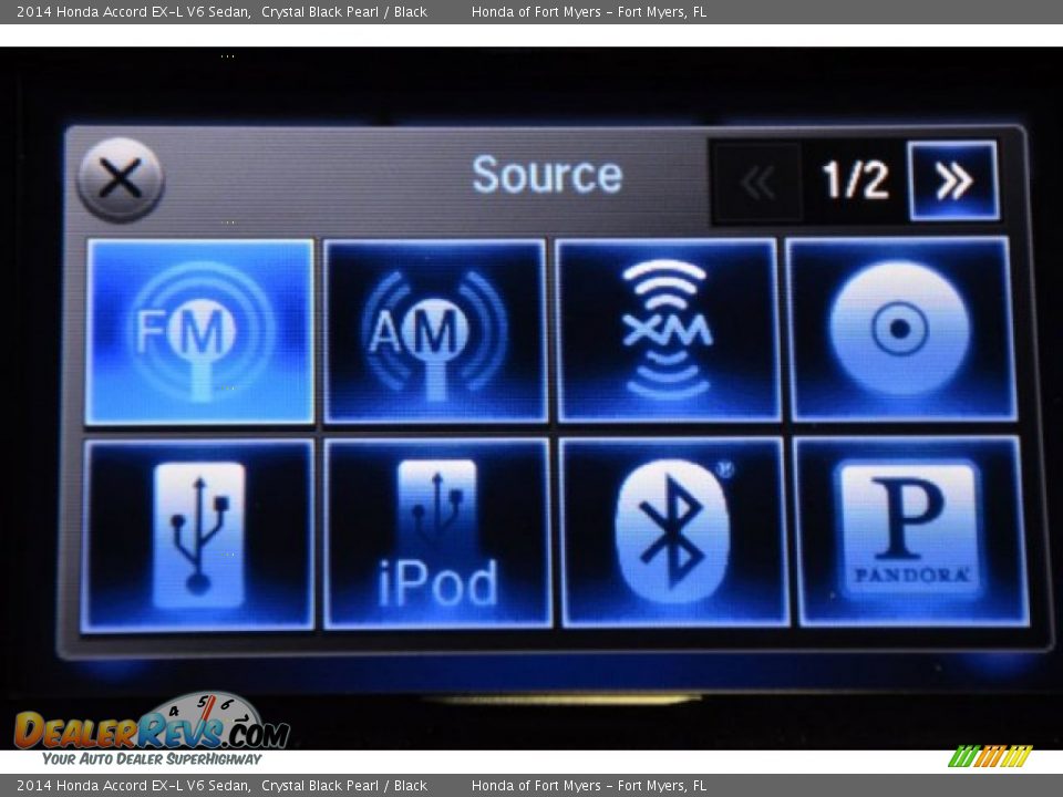 2014 Honda Accord EX-L V6 Sedan Crystal Black Pearl / Black Photo #17