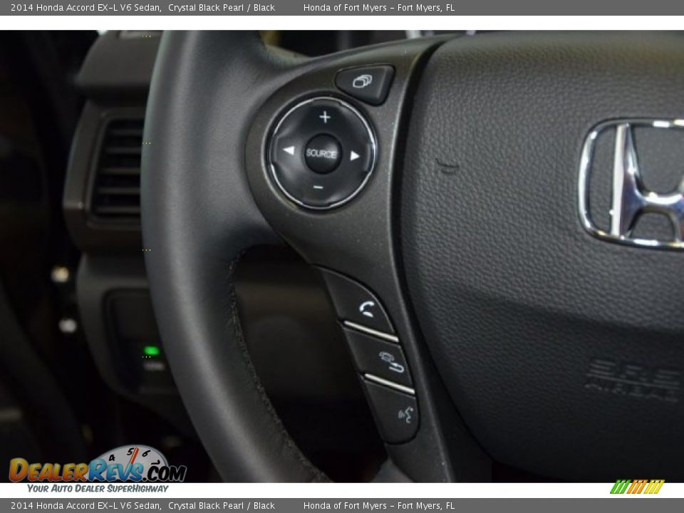 2014 Honda Accord EX-L V6 Sedan Crystal Black Pearl / Black Photo #21