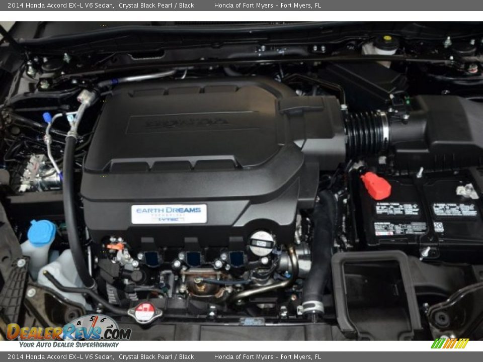 2014 Honda Accord EX-L V6 Sedan Crystal Black Pearl / Black Photo #25