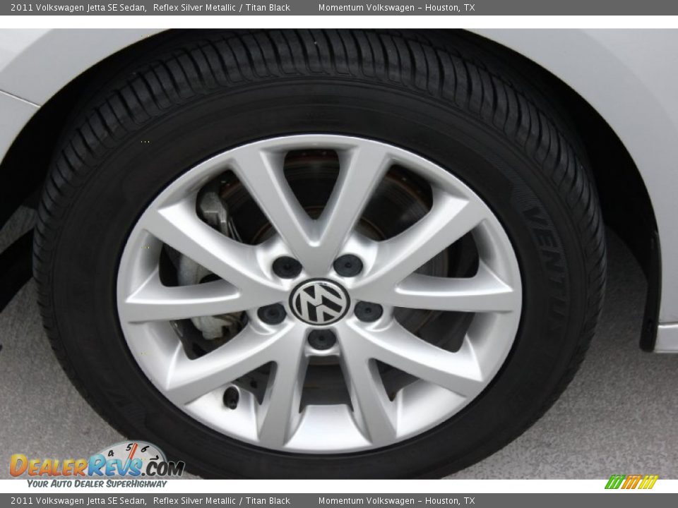 2011 Volkswagen Jetta SE Sedan Reflex Silver Metallic / Titan Black Photo #4