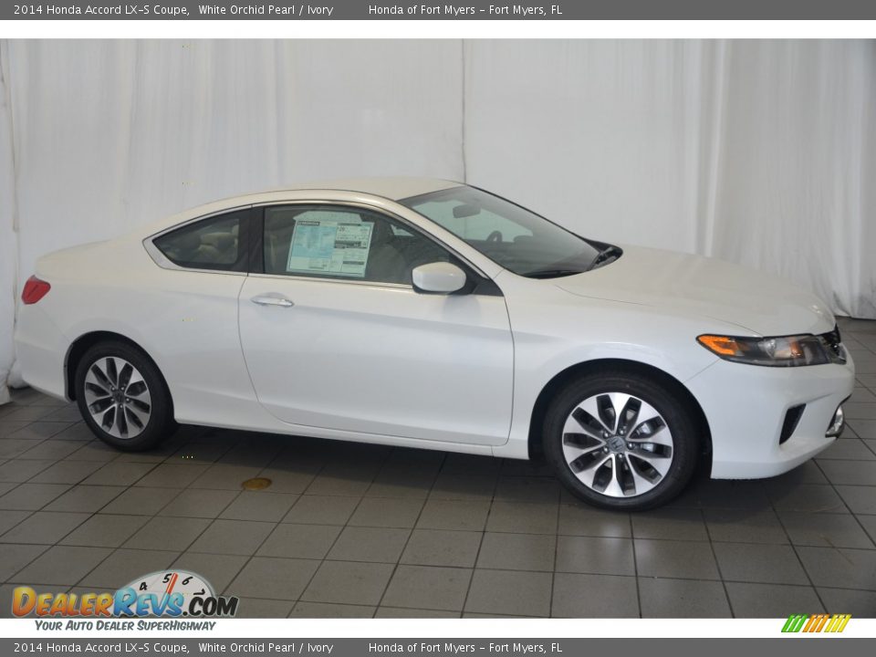 White Orchid Pearl 2014 Honda Accord LX-S Coupe Photo #7
