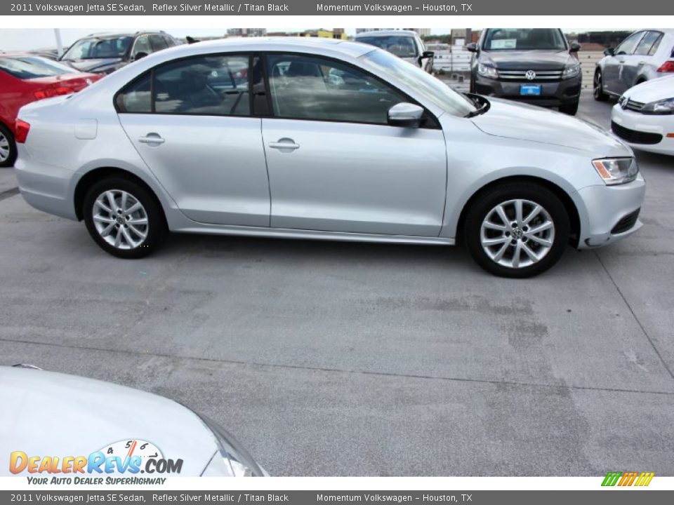 2011 Volkswagen Jetta SE Sedan Reflex Silver Metallic / Titan Black Photo #9