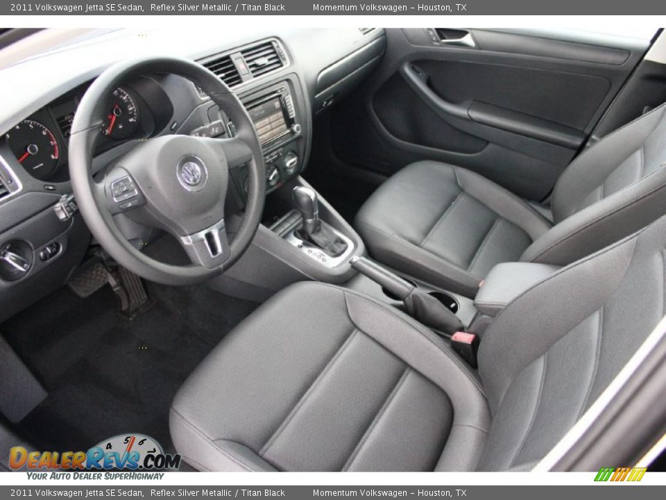 2011 Volkswagen Jetta SE Sedan Reflex Silver Metallic / Titan Black Photo #12