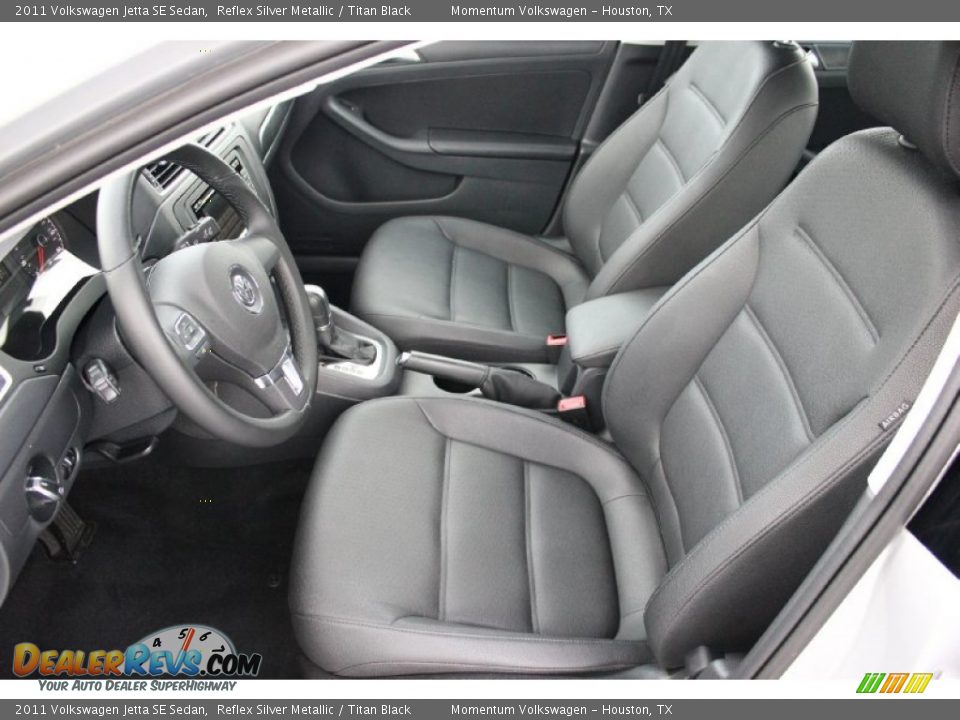 2011 Volkswagen Jetta SE Sedan Reflex Silver Metallic / Titan Black Photo #13