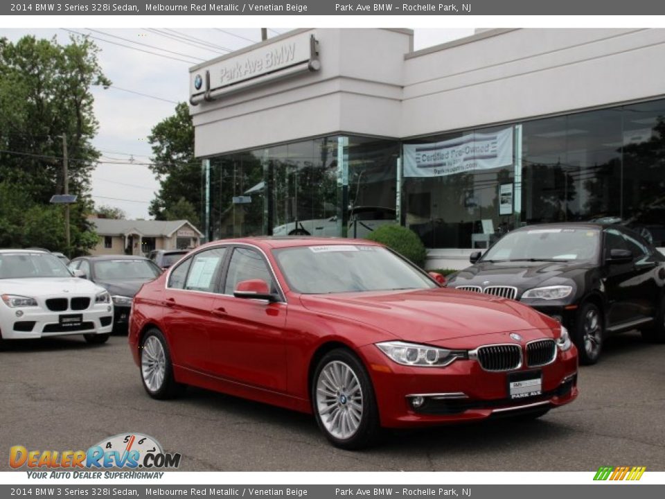 2014 BMW 3 Series 328i Sedan Melbourne Red Metallic / Venetian Beige Photo #1