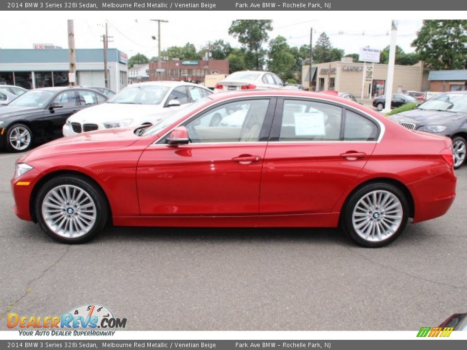 2014 BMW 3 Series 328i Sedan Melbourne Red Metallic / Venetian Beige Photo #6