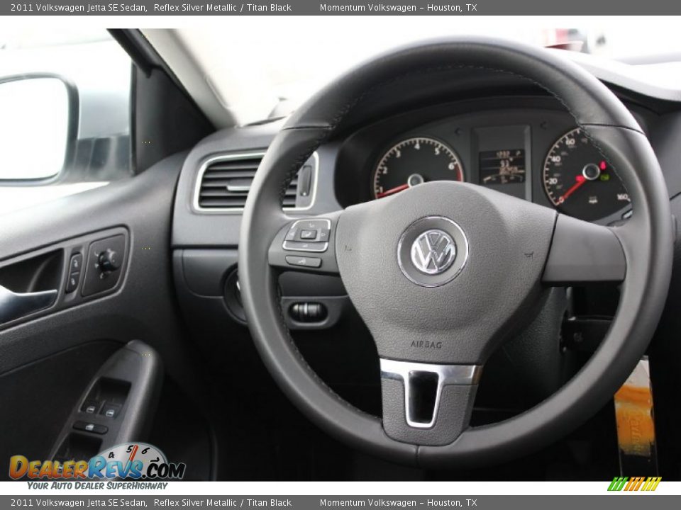 2011 Volkswagen Jetta SE Sedan Reflex Silver Metallic / Titan Black Photo #26