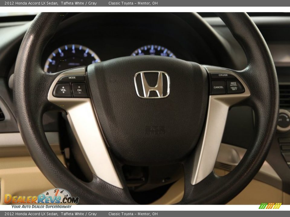 2012 Honda Accord LX Sedan Taffeta White / Gray Photo #6