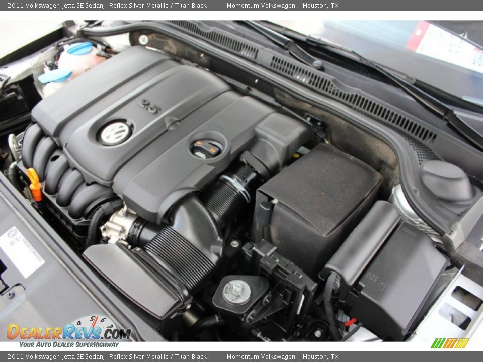 2011 Volkswagen Jetta SE Sedan Reflex Silver Metallic / Titan Black Photo #35