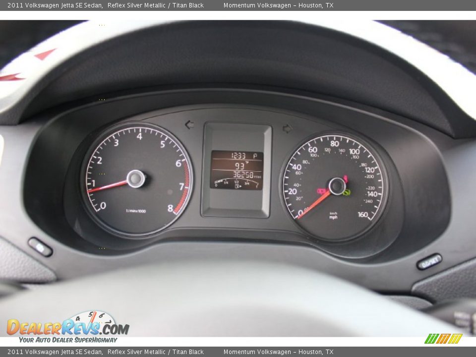 2011 Volkswagen Jetta SE Sedan Reflex Silver Metallic / Titan Black Photo #36
