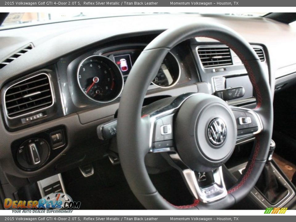2015 Volkswagen Golf GTI 4-Door 2.0T S Reflex Silver Metallic / Titan Black Leather Photo #10