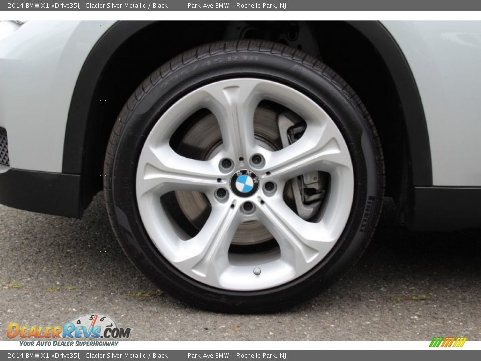 2014 BMW X1 xDrive35i Glacier Silver Metallic / Black Photo #31