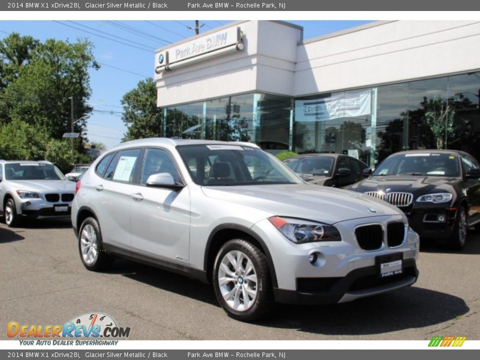 2014 BMW X1 xDrive28i Glacier Silver Metallic / Black Photo #1
