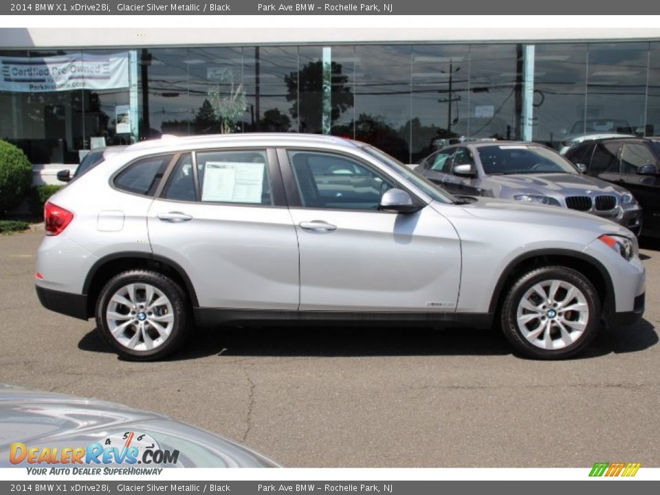 2014 BMW X1 xDrive28i Glacier Silver Metallic / Black Photo #2
