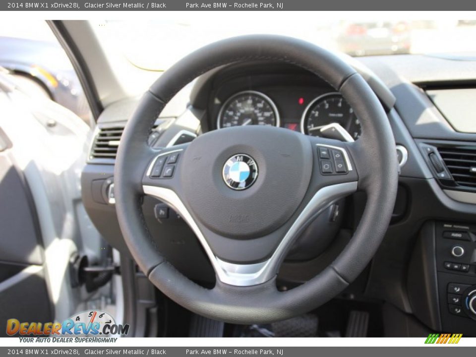 2014 BMW X1 xDrive28i Glacier Silver Metallic / Black Photo #17