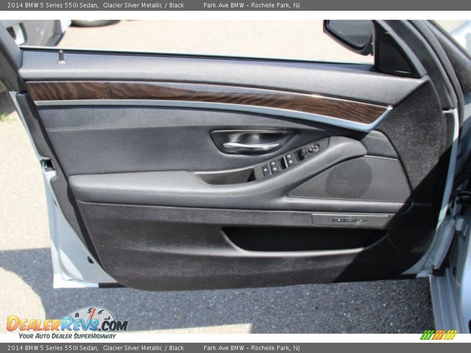 2014 BMW 5 Series 550i Sedan Glacier Silver Metallic / Black Photo #9