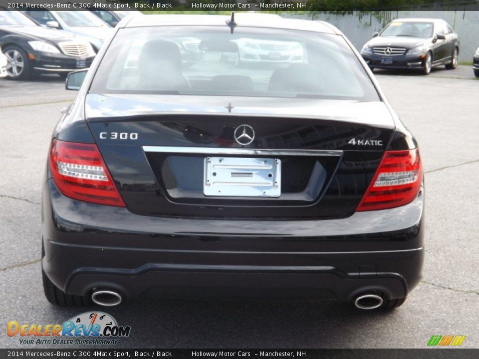 2014 Mercedes-Benz C 300 4Matic Sport Black / Black Photo #4