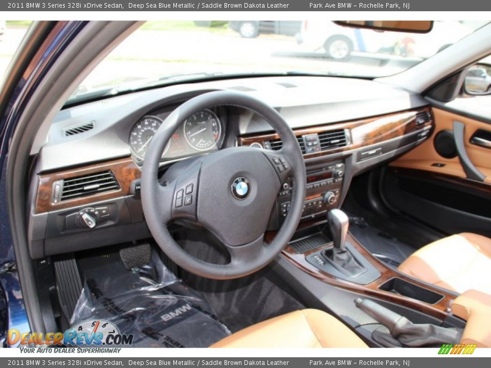 2011 BMW 3 Series 328i xDrive Sedan Deep Sea Blue Metallic / Saddle Brown Dakota Leather Photo #10