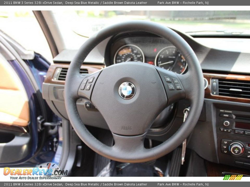 2011 BMW 3 Series 328i xDrive Sedan Deep Sea Blue Metallic / Saddle Brown Dakota Leather Photo #17