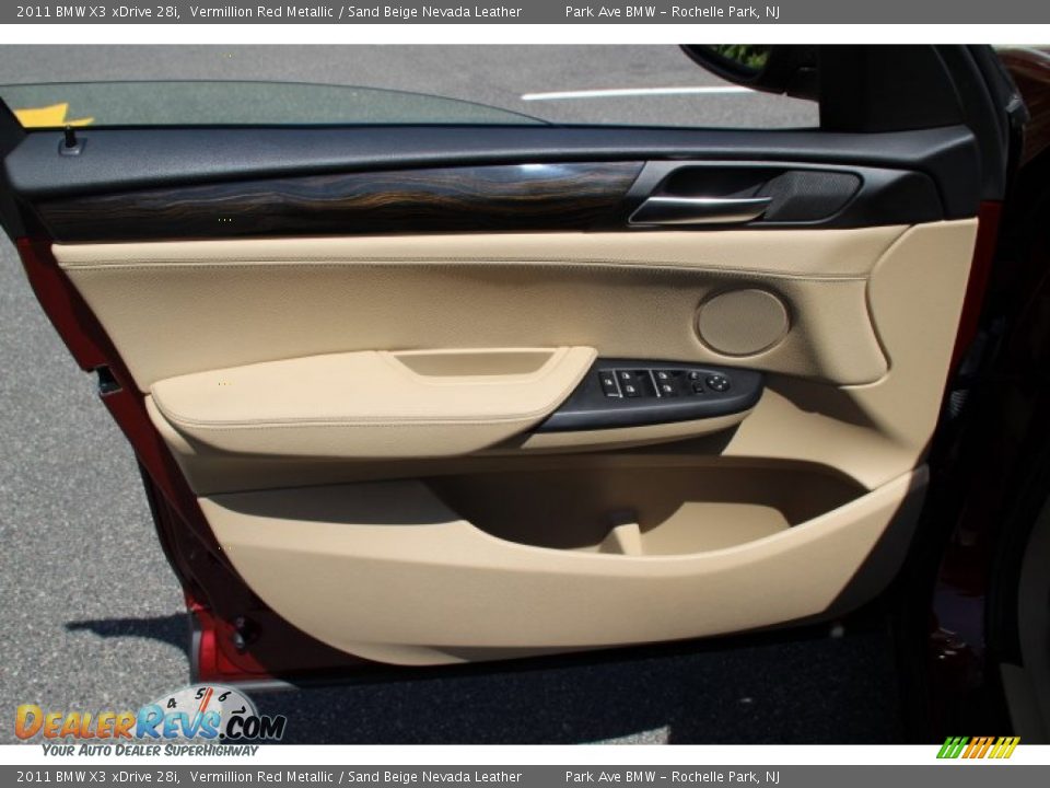 2011 BMW X3 xDrive 28i Vermillion Red Metallic / Sand Beige Nevada Leather Photo #9