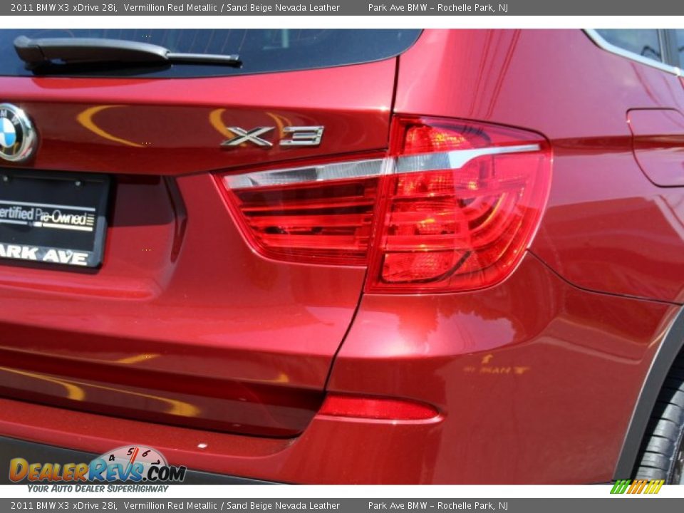 2011 BMW X3 xDrive 28i Vermillion Red Metallic / Sand Beige Nevada Leather Photo #22