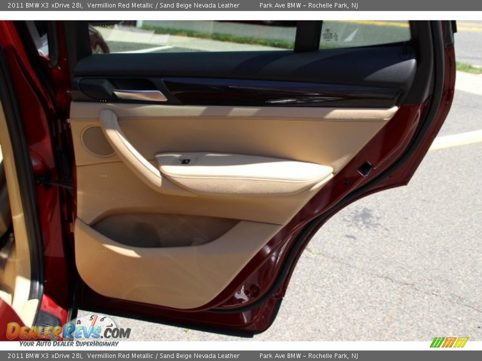 2011 BMW X3 xDrive 28i Vermillion Red Metallic / Sand Beige Nevada Leather Photo #23