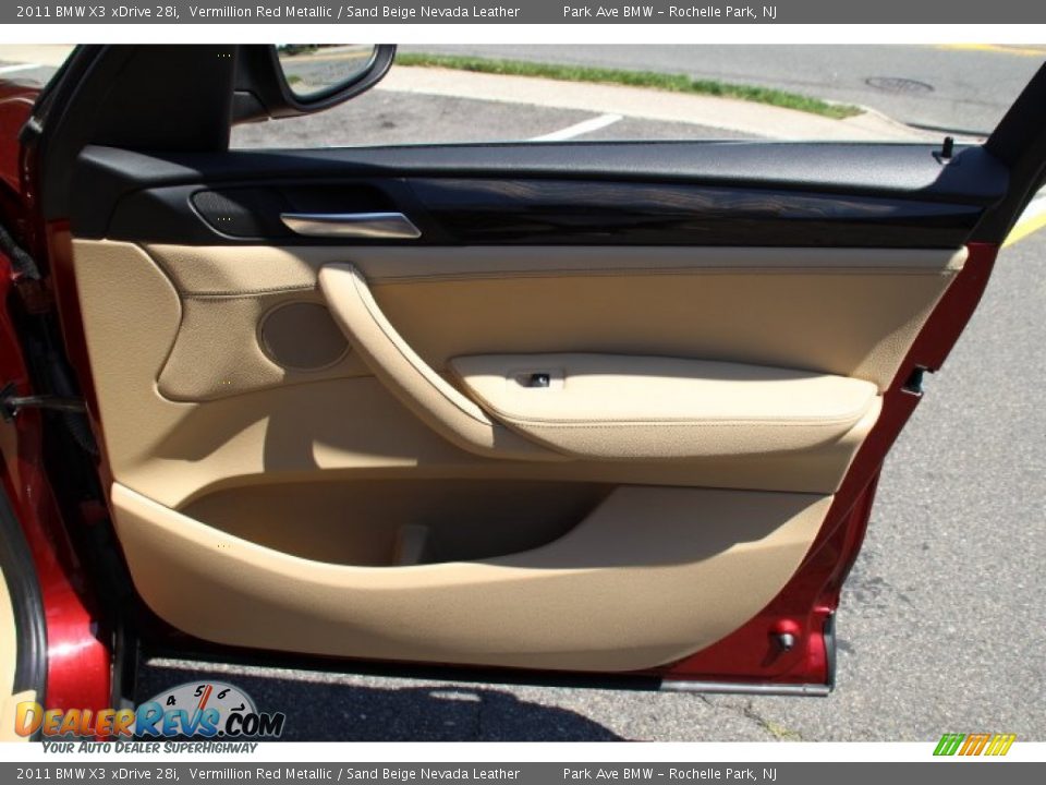 2011 BMW X3 xDrive 28i Vermillion Red Metallic / Sand Beige Nevada Leather Photo #25