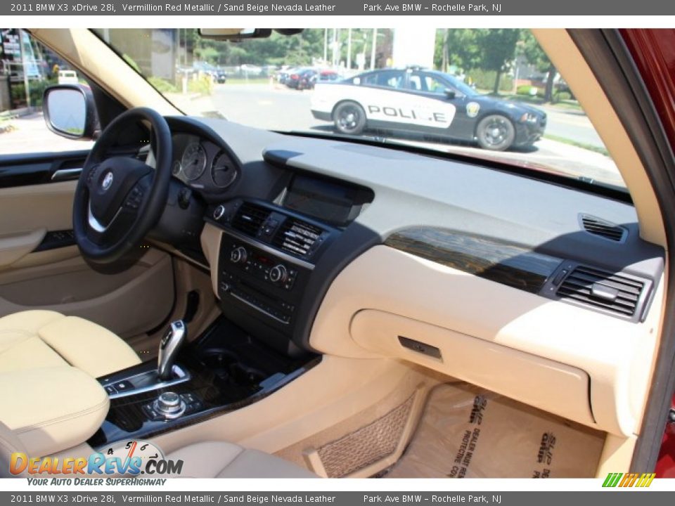 2011 BMW X3 xDrive 28i Vermillion Red Metallic / Sand Beige Nevada Leather Photo #26