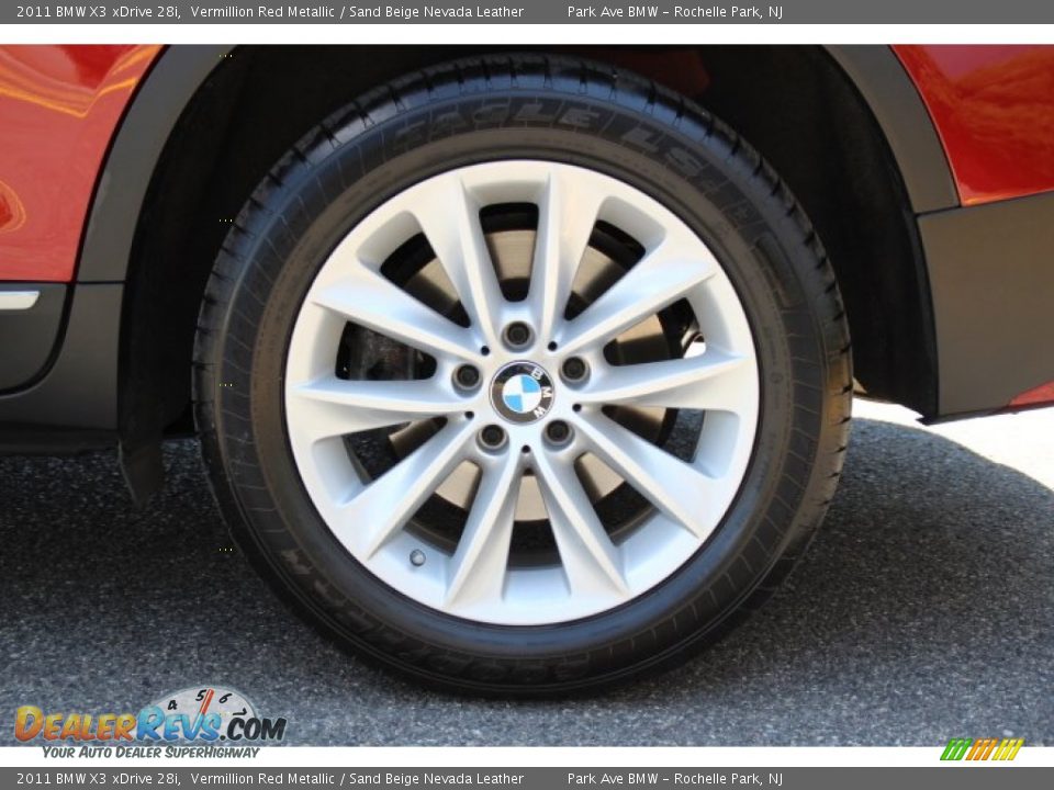 2011 BMW X3 xDrive 28i Vermillion Red Metallic / Sand Beige Nevada Leather Photo #31