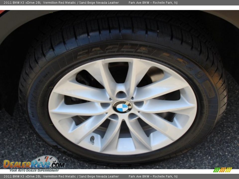 2011 BMW X3 xDrive 28i Vermillion Red Metallic / Sand Beige Nevada Leather Photo #32