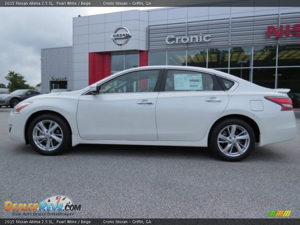 2015 Nissan Altima 2.5 SL Pearl White / Beige Photo #2