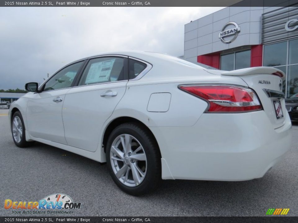 2015 Nissan Altima 2.5 SL Pearl White / Beige Photo #3