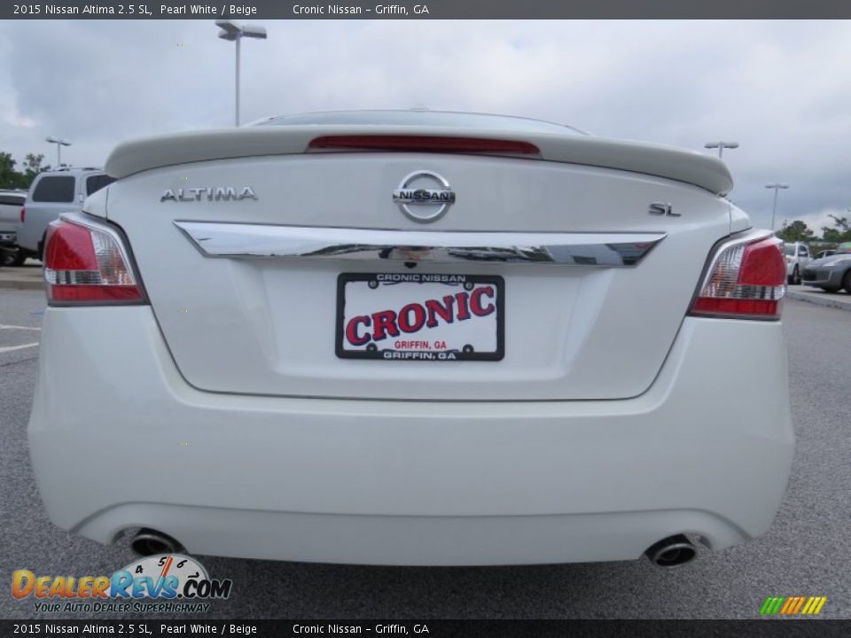 2015 Nissan Altima 2.5 SL Pearl White / Beige Photo #4