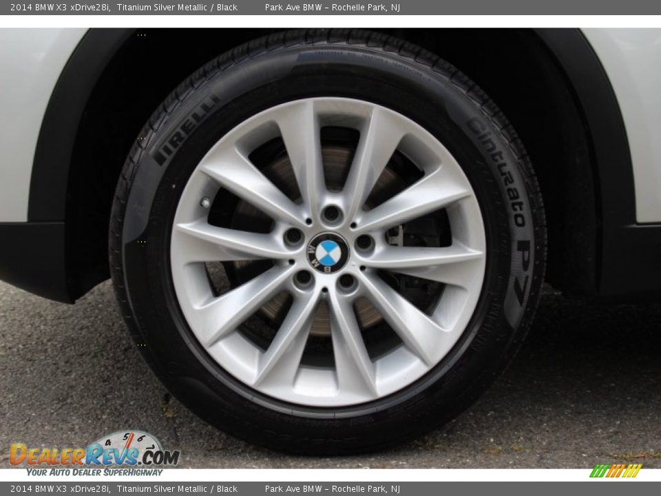 2014 BMW X3 xDrive28i Titanium Silver Metallic / Black Photo #31