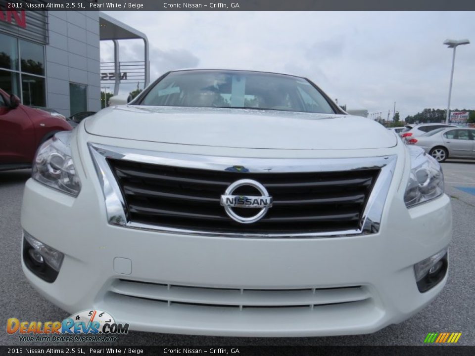 2015 Nissan Altima 2.5 SL Pearl White / Beige Photo #8