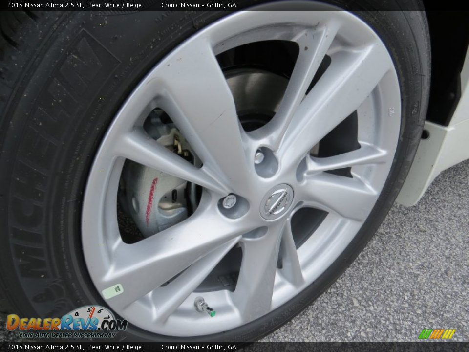 2015 Nissan Altima 2.5 SL Pearl White / Beige Photo #9
