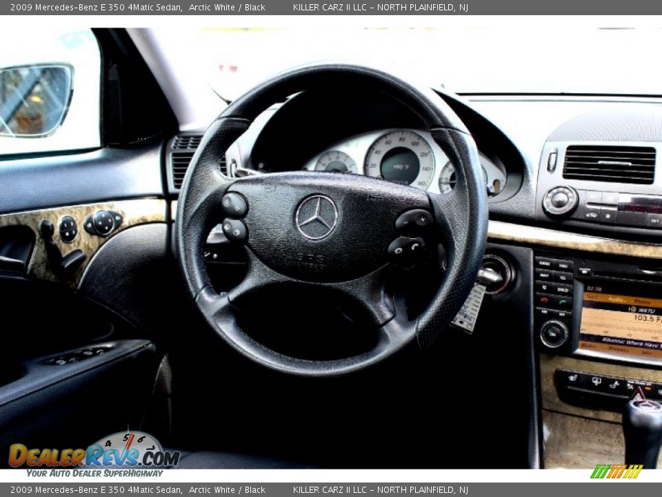 2009 Mercedes-Benz E 350 4Matic Sedan Arctic White / Black Photo #29
