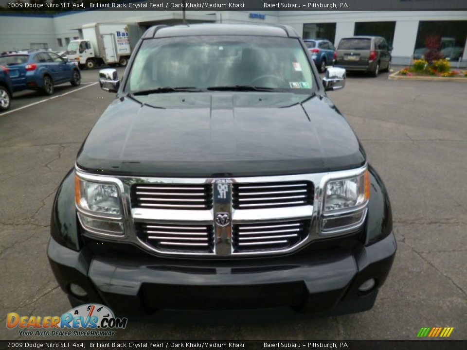 2009 Dodge Nitro SLT 4x4 Brilliant Black Crystal Pearl / Dark Khaki/Medium Khaki Photo #2