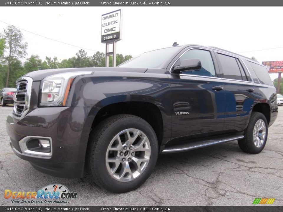 2015 GMC Yukon SLE Iridium Metallic / Jet Black Photo #3